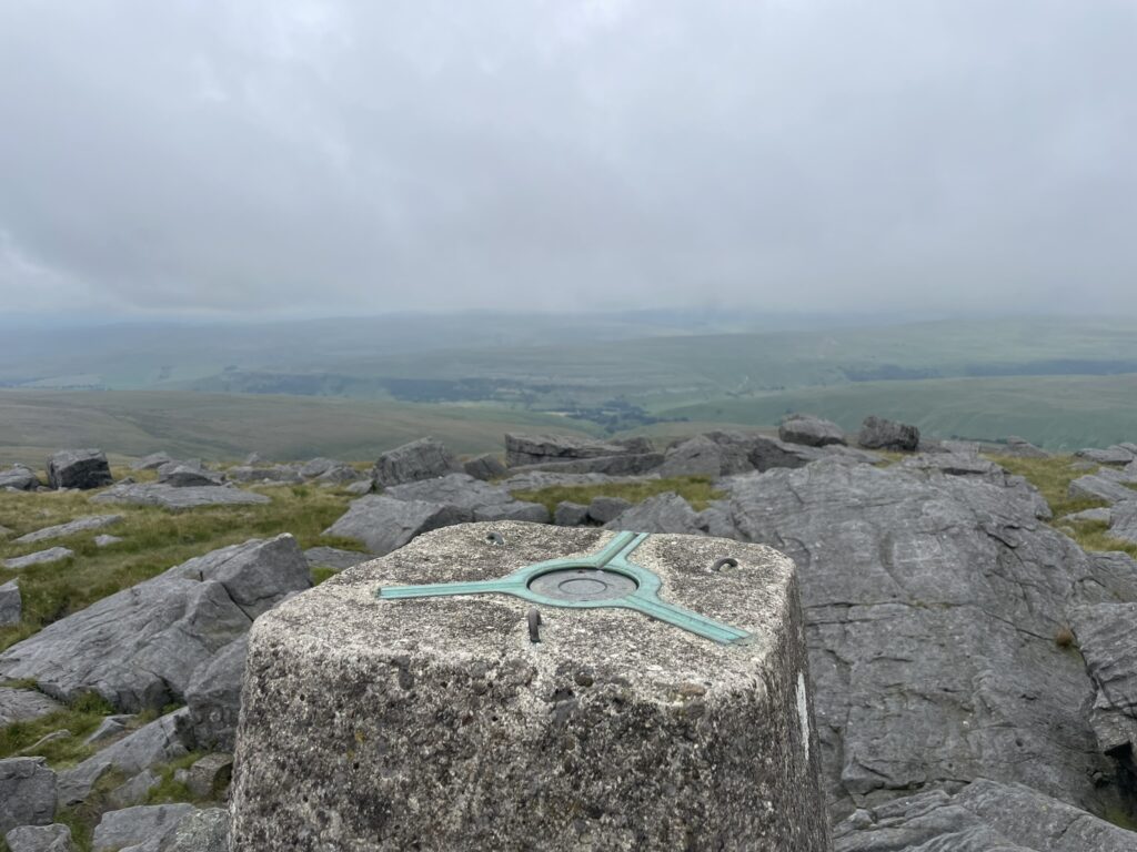 Trig point at Great Whernside